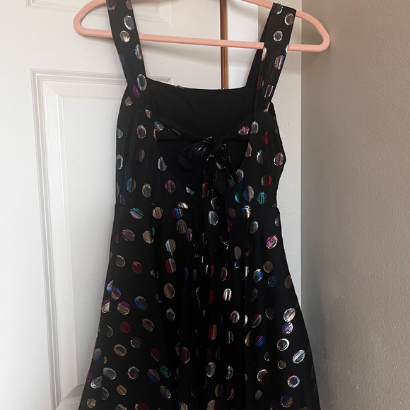 Black Dress with Colorful Polka Dots - Picture 3 of 4